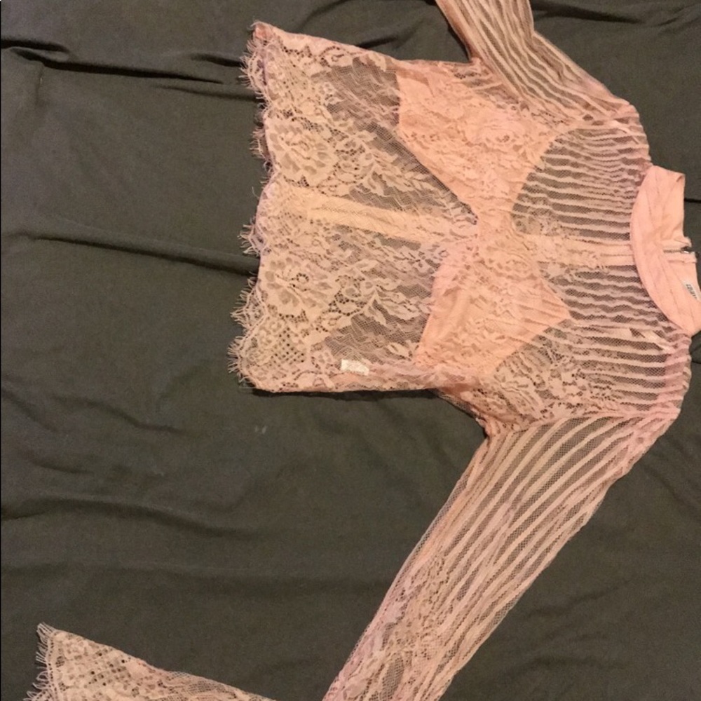 Pink laced top